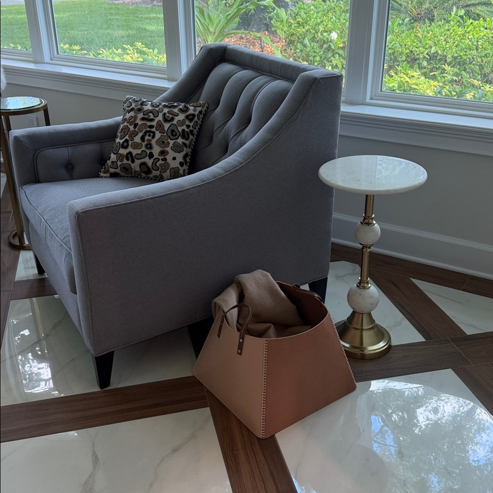 Suede and Leather Tote - Picture 8 of 9